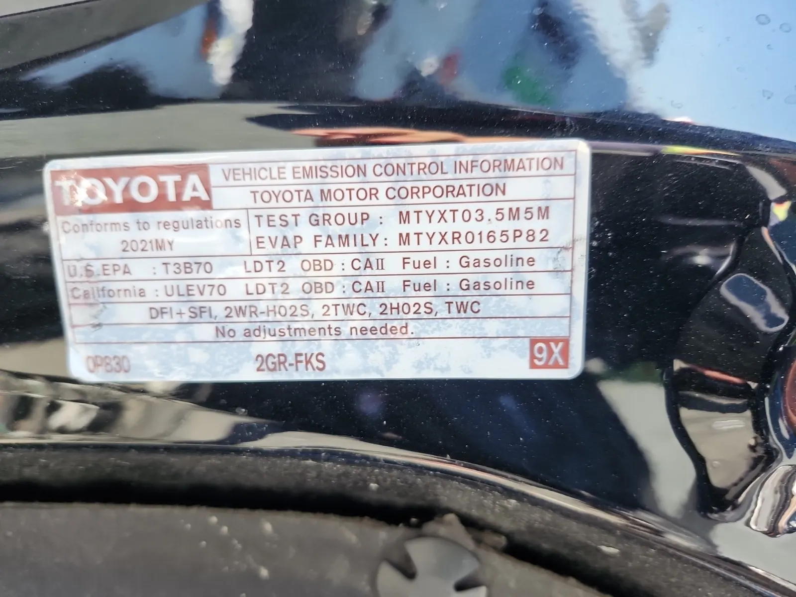 Emission Sticker Photo