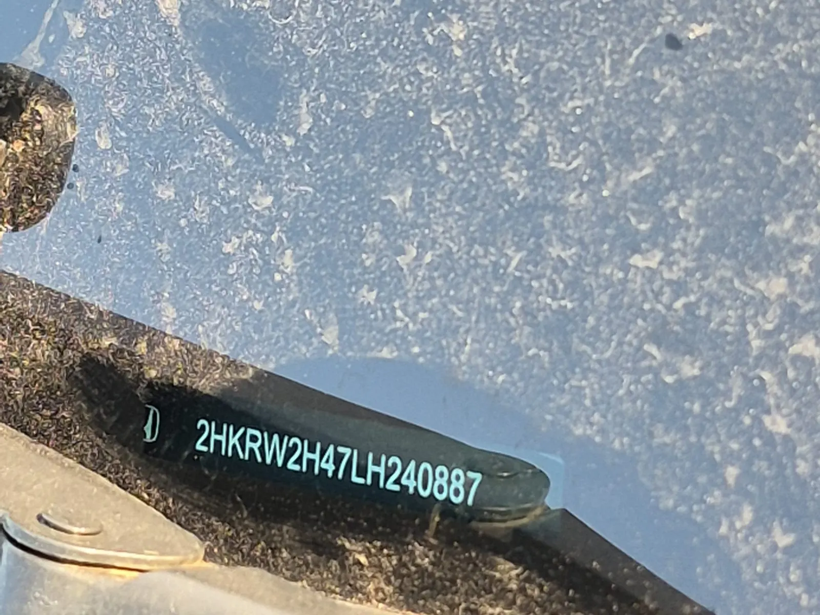 Dash VIN Plate Photo
