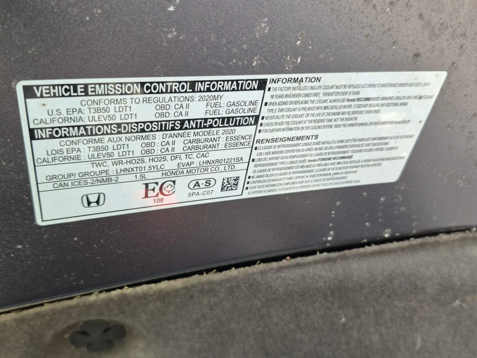 Emission Sticker Photo
