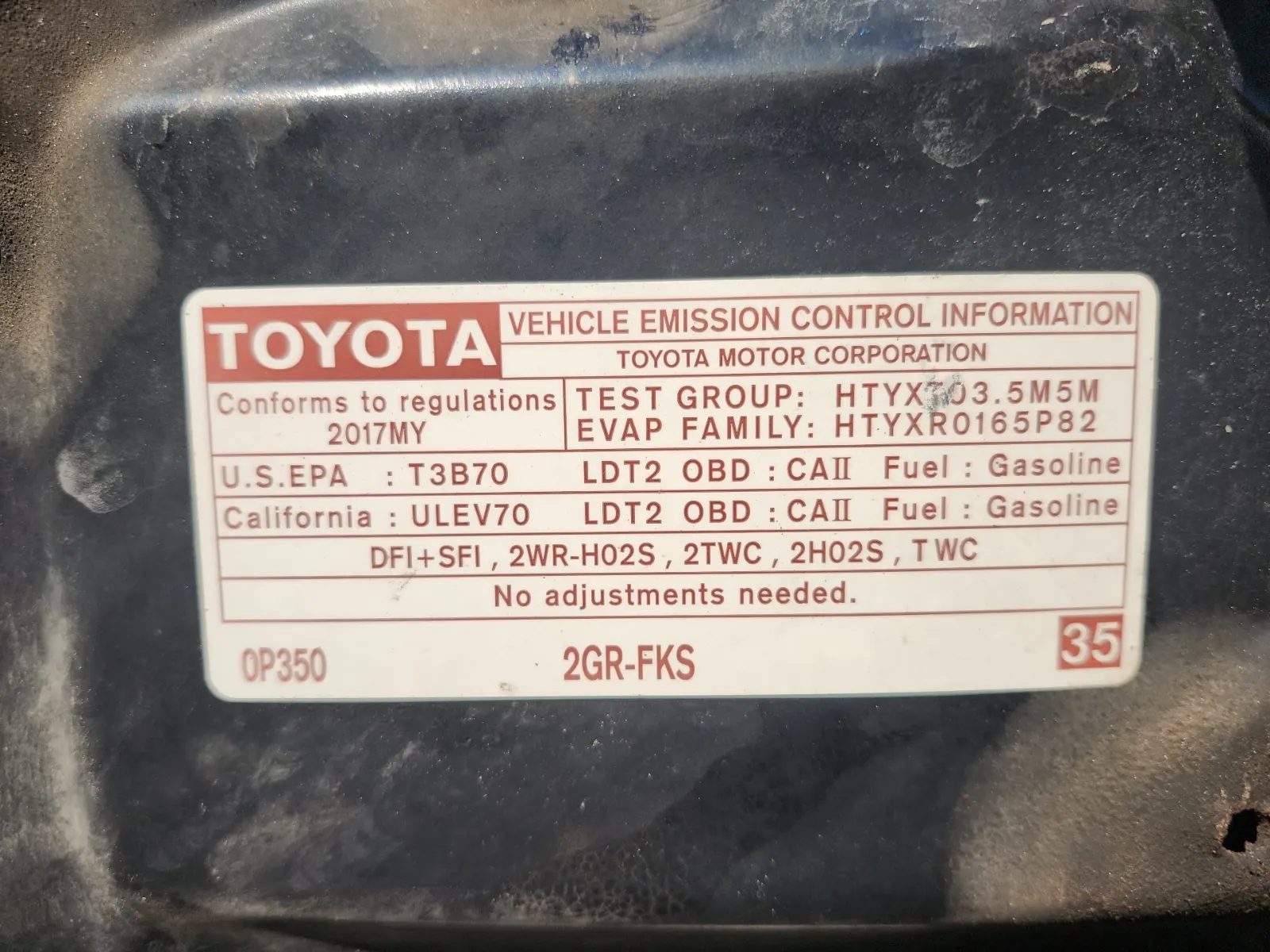 Emission Sticker Photo