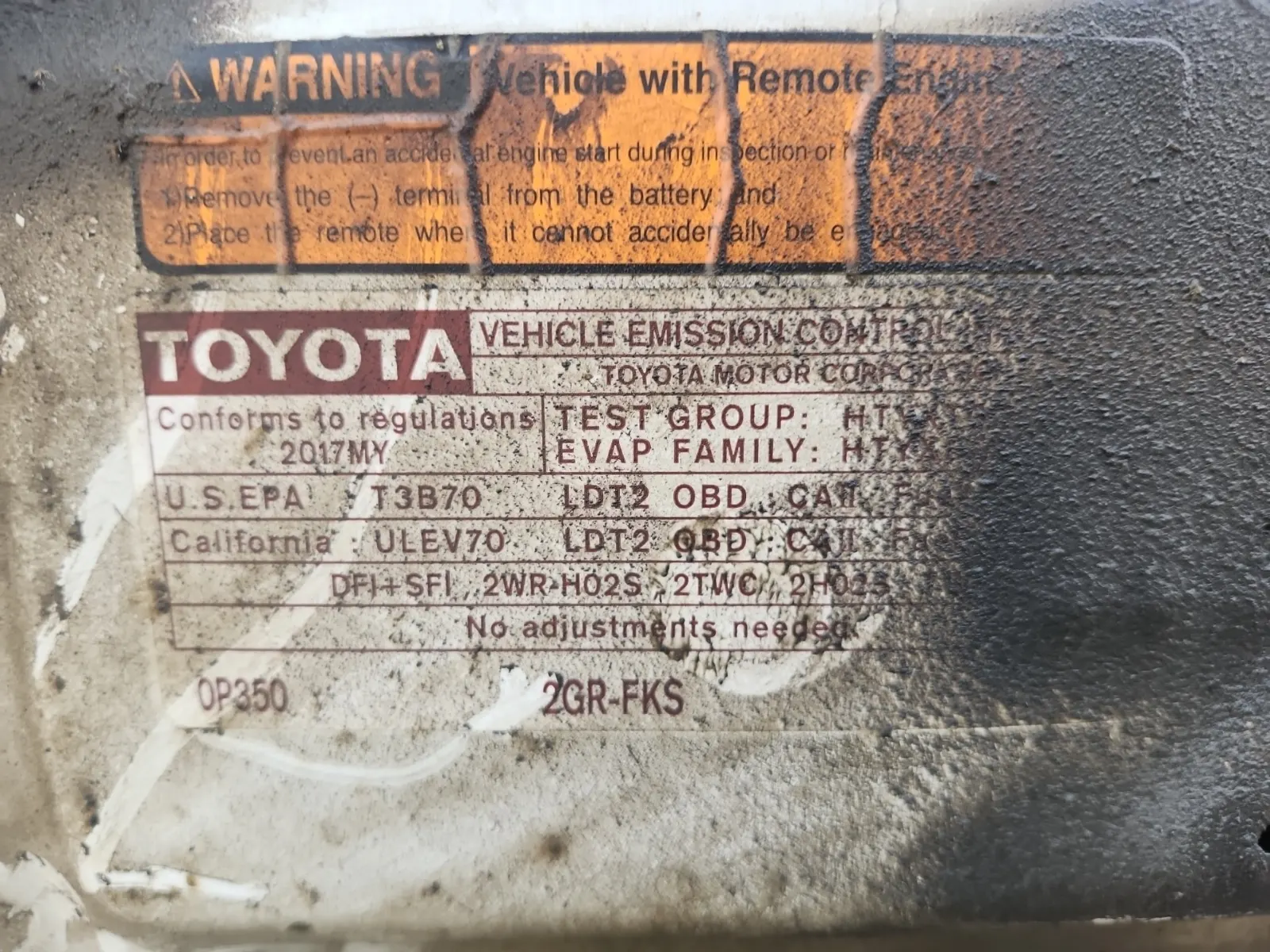 Emission Sticker Photo