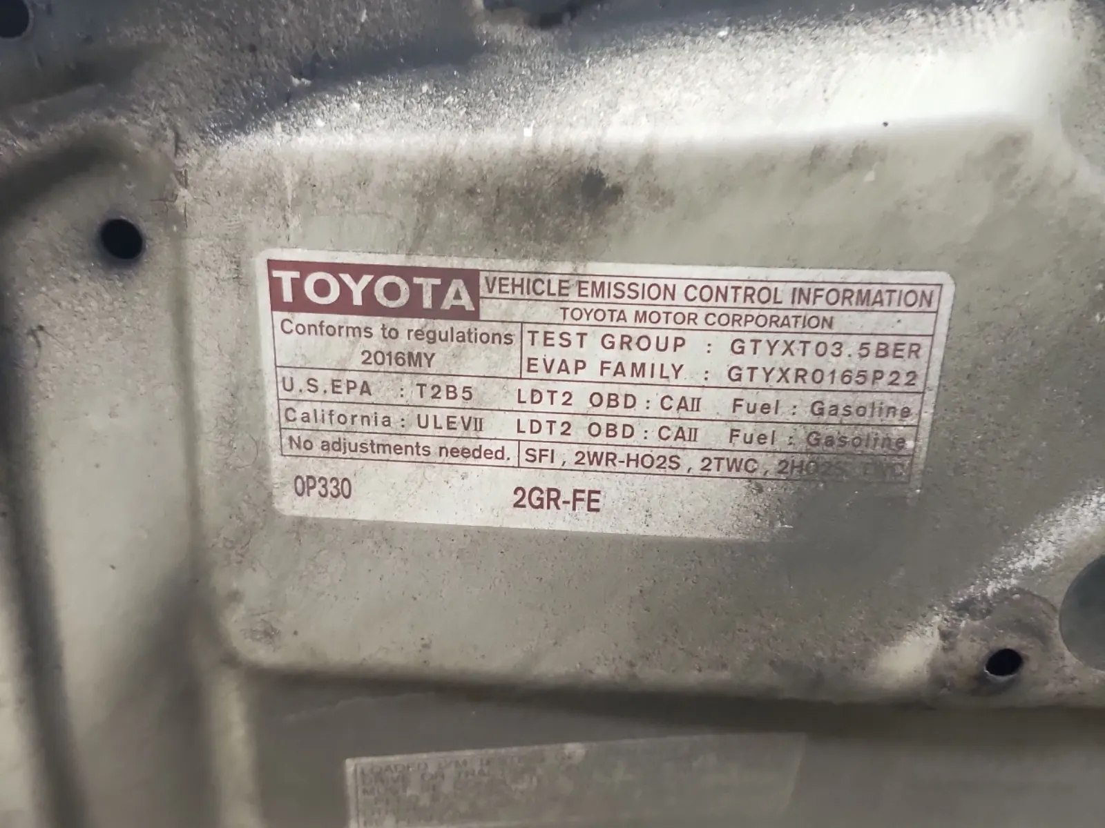 Emission Sticker Photo