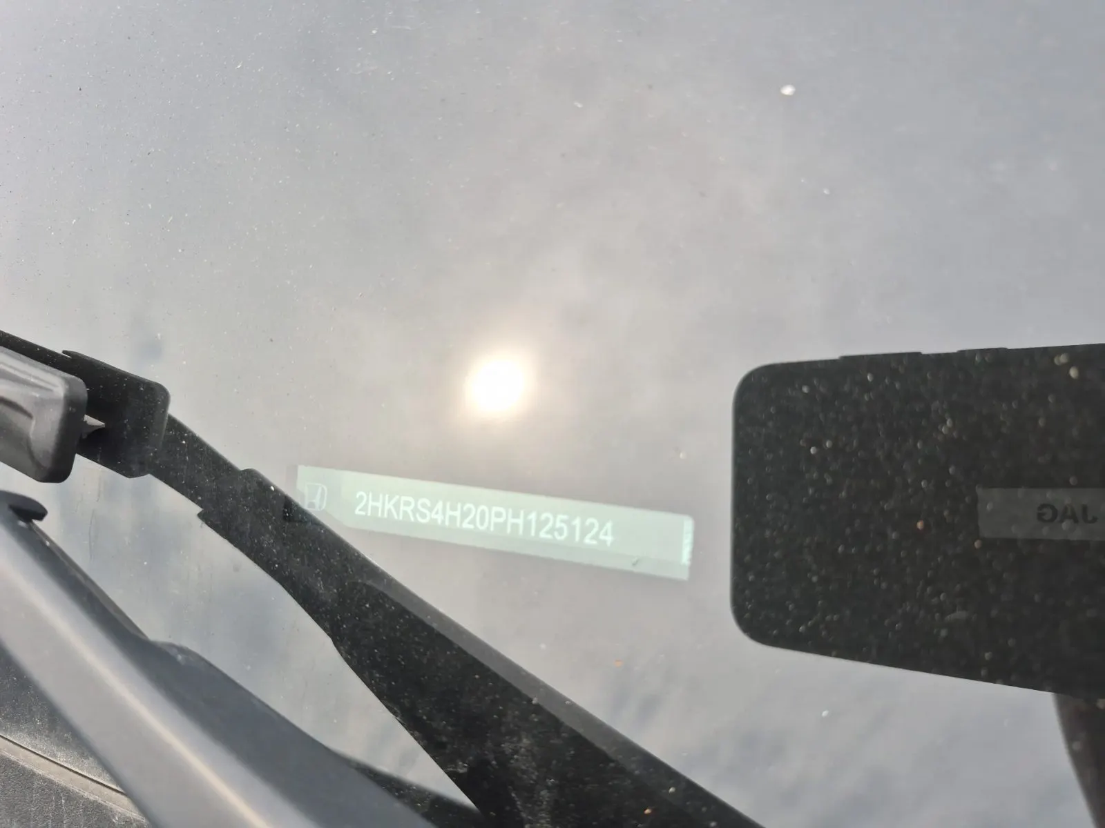Dash VIN Plate Photo