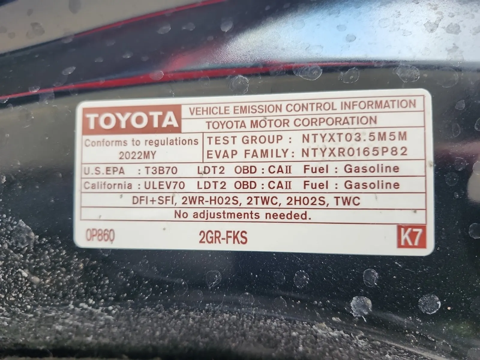 Emission Sticker Photo