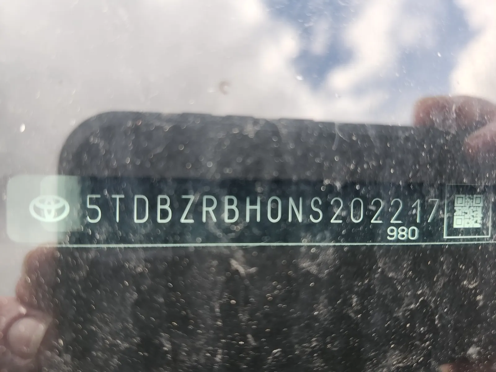 Dash VIN Plate Photo