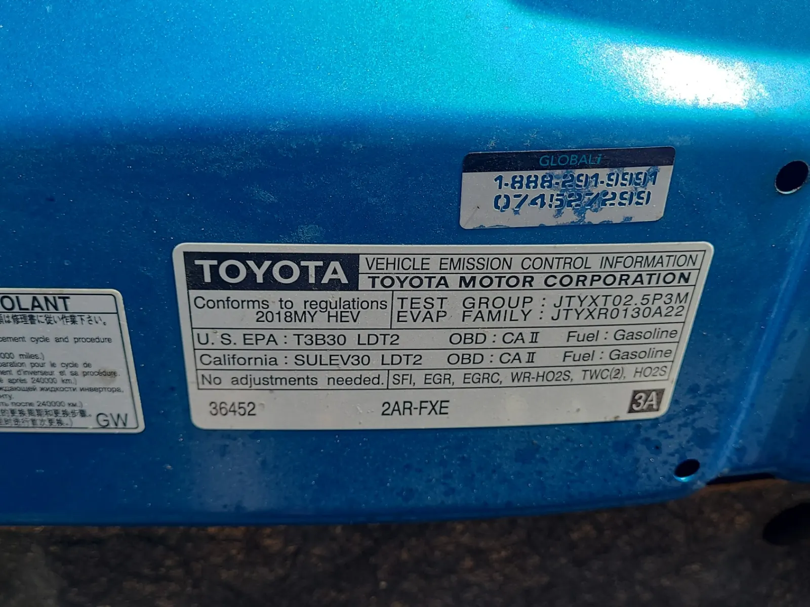 Emission Sticker Photo
