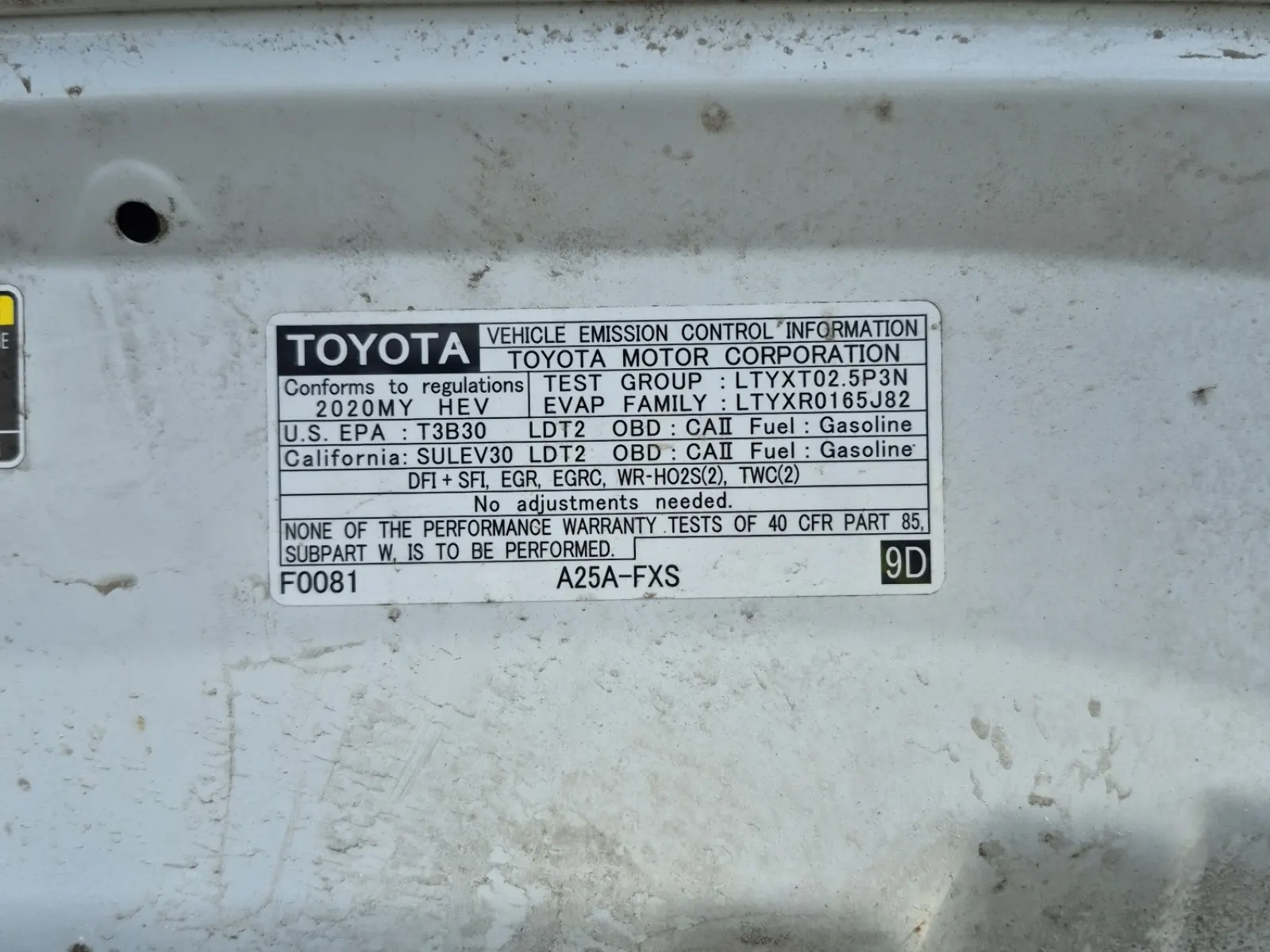 Emission Sticker Photo