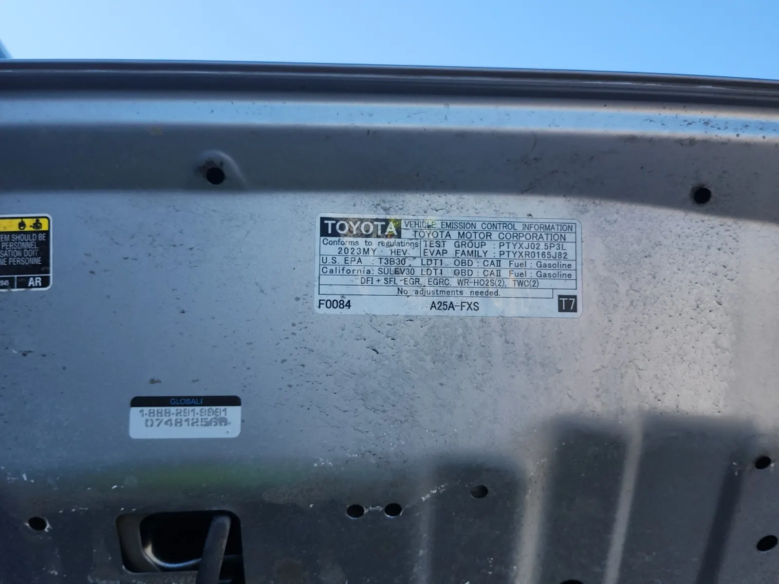 Emission Sticker Photo