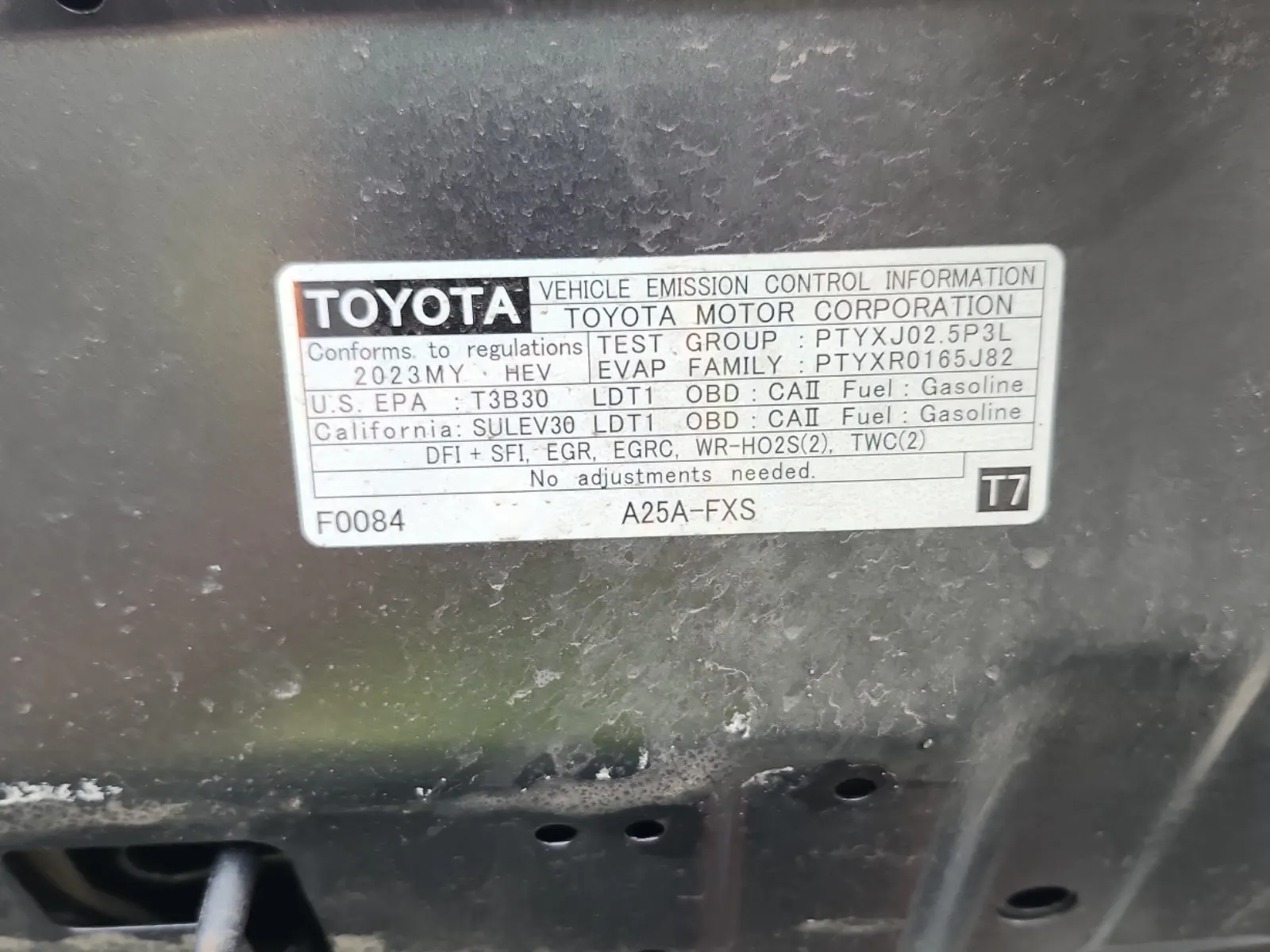 Emission Sticker Photo