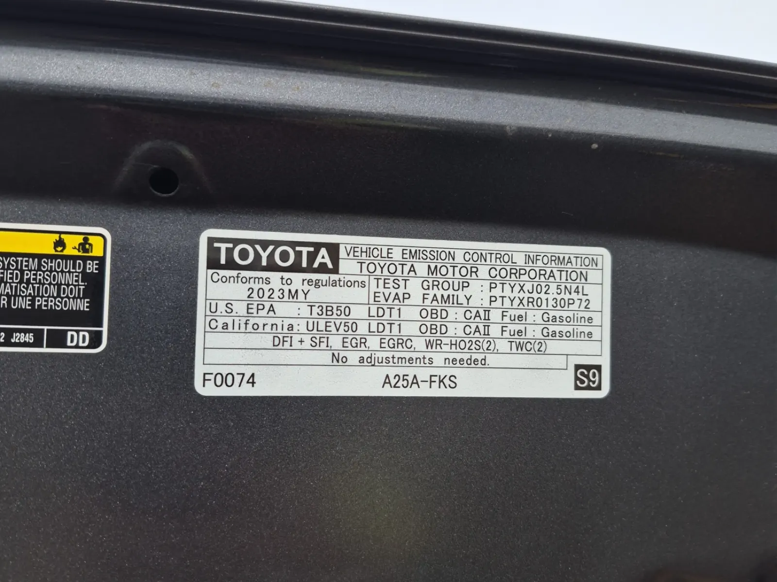 Emission Sticker Photo