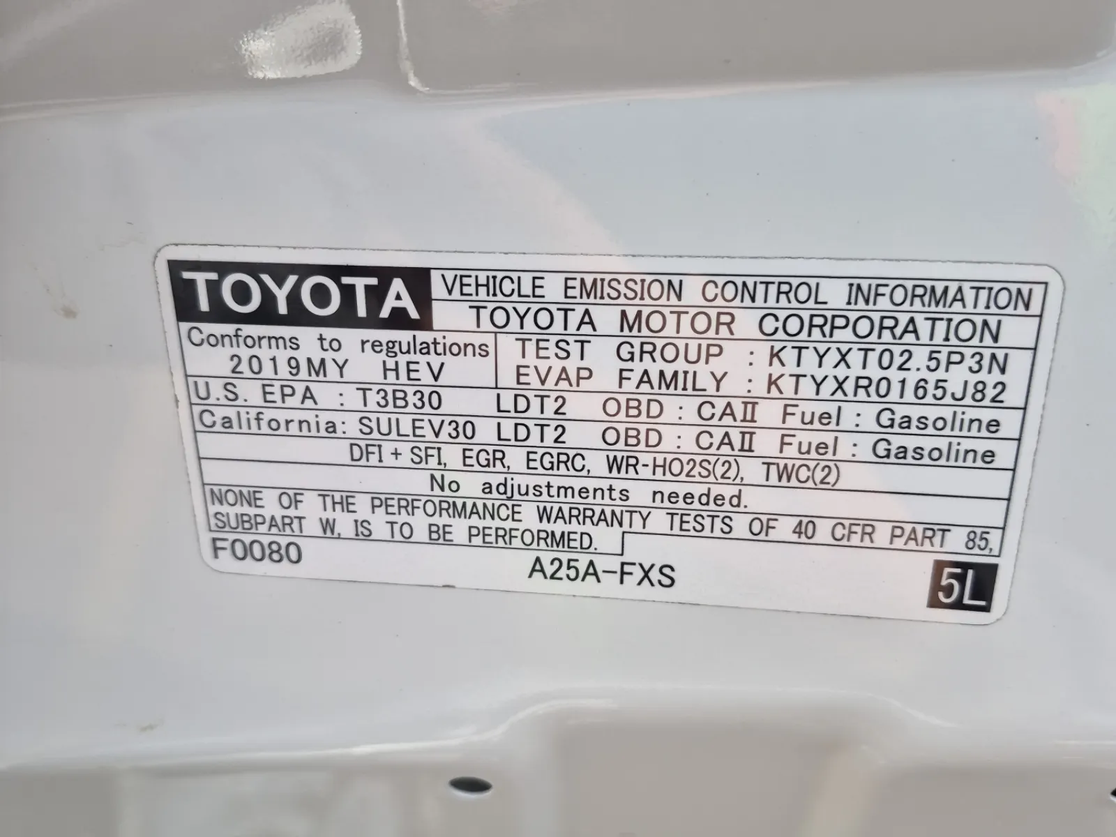 Emission Sticker Photo