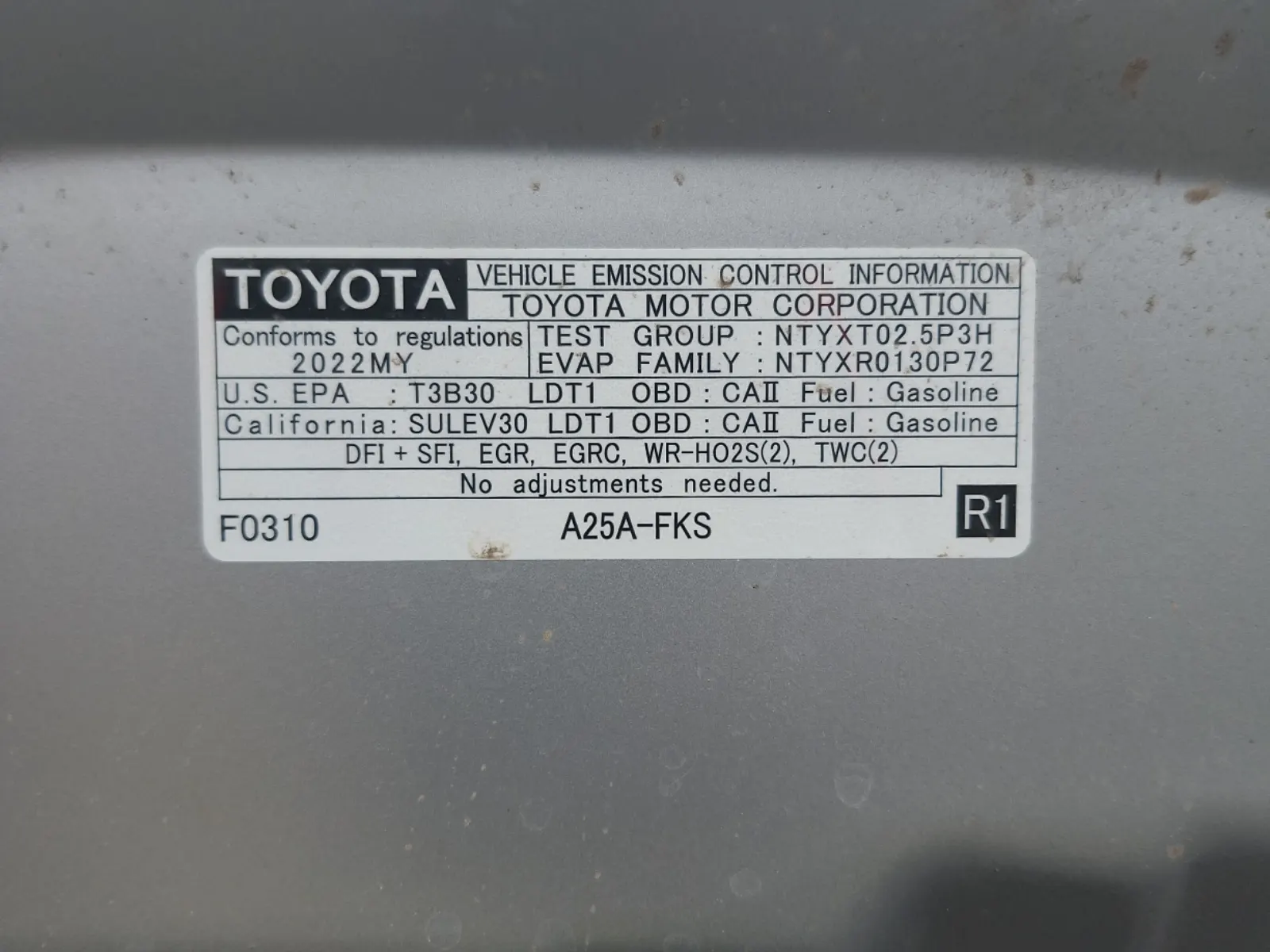 Emission Sticker Photo