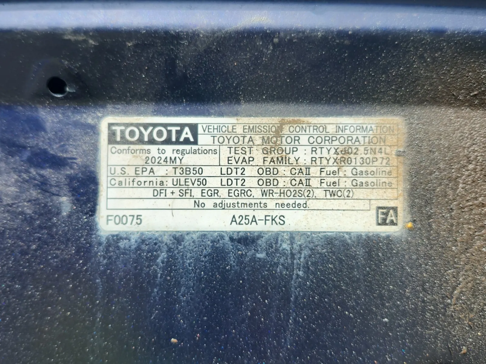 Emission Sticker Photo