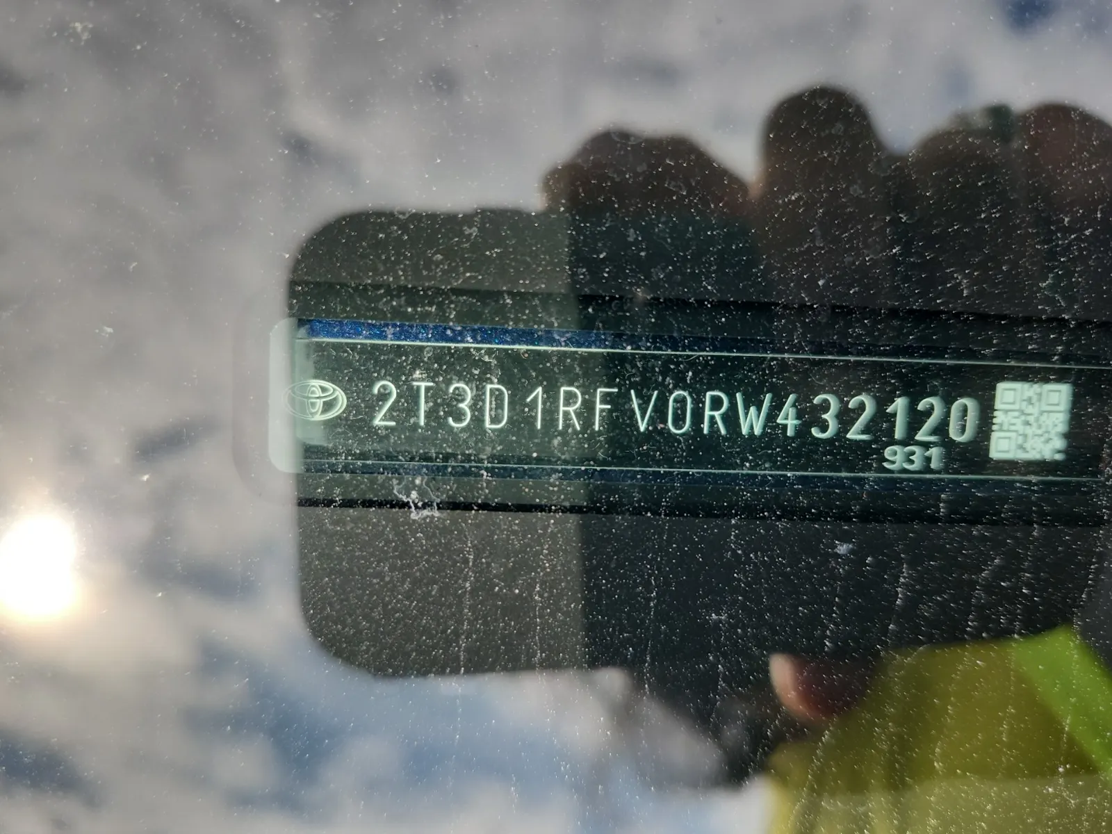 Dash VIN Plate Photo