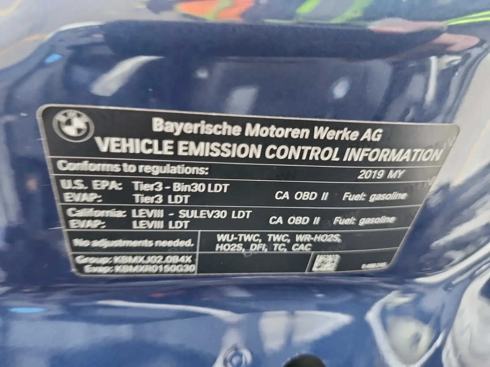 Emission Sticker Photo