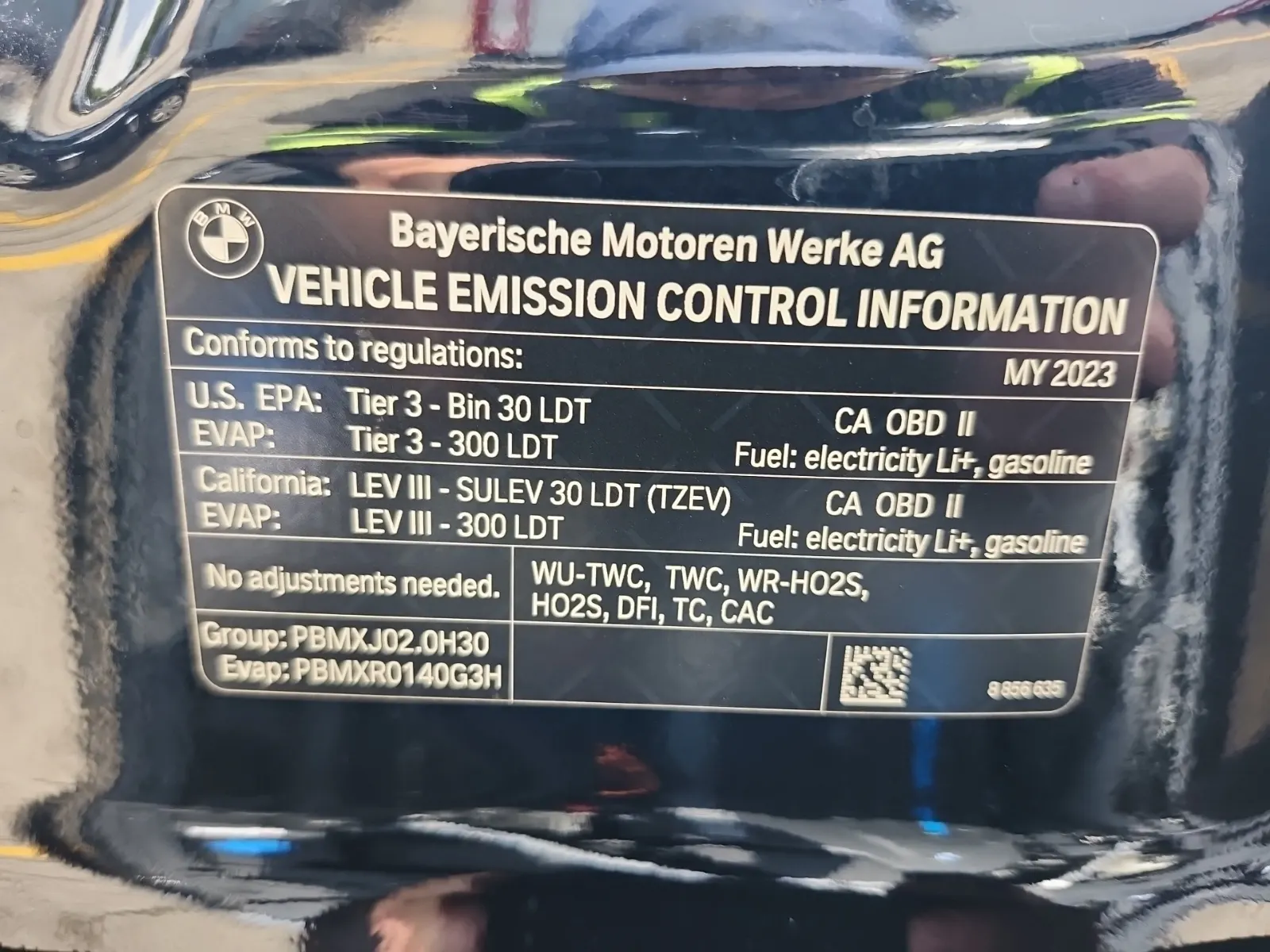 Emission Sticker Photo