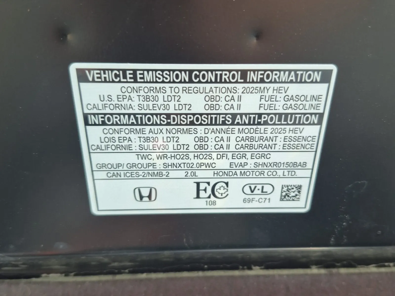 Emission Sticker Photo