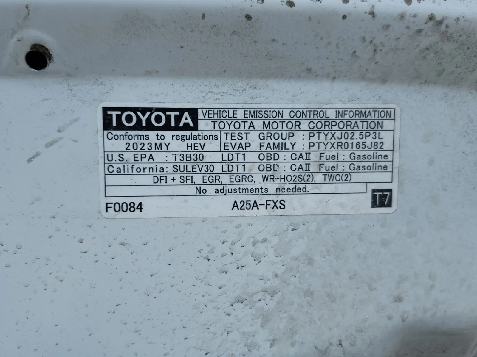 Emission Sticker Photo