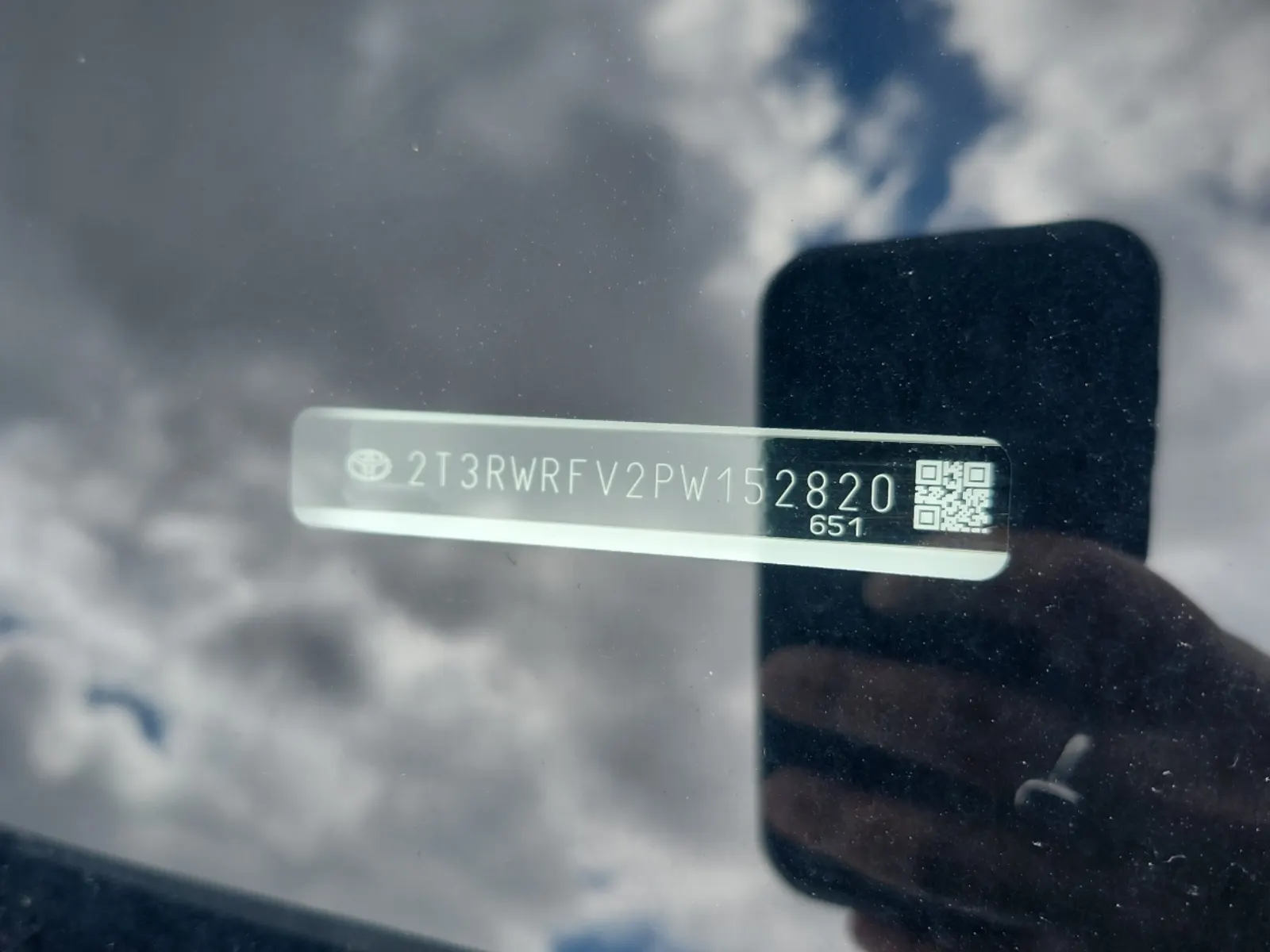 Dash VIN Plate Photo