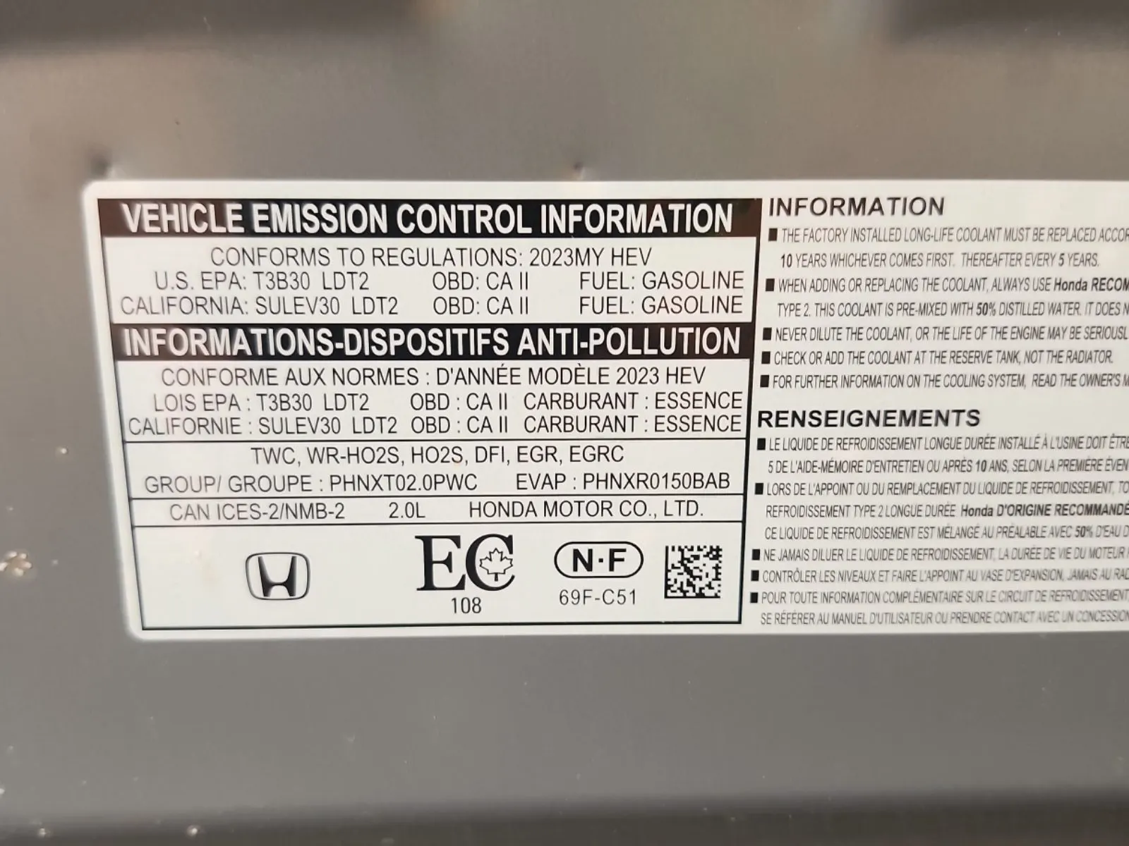 Emission Sticker Photo