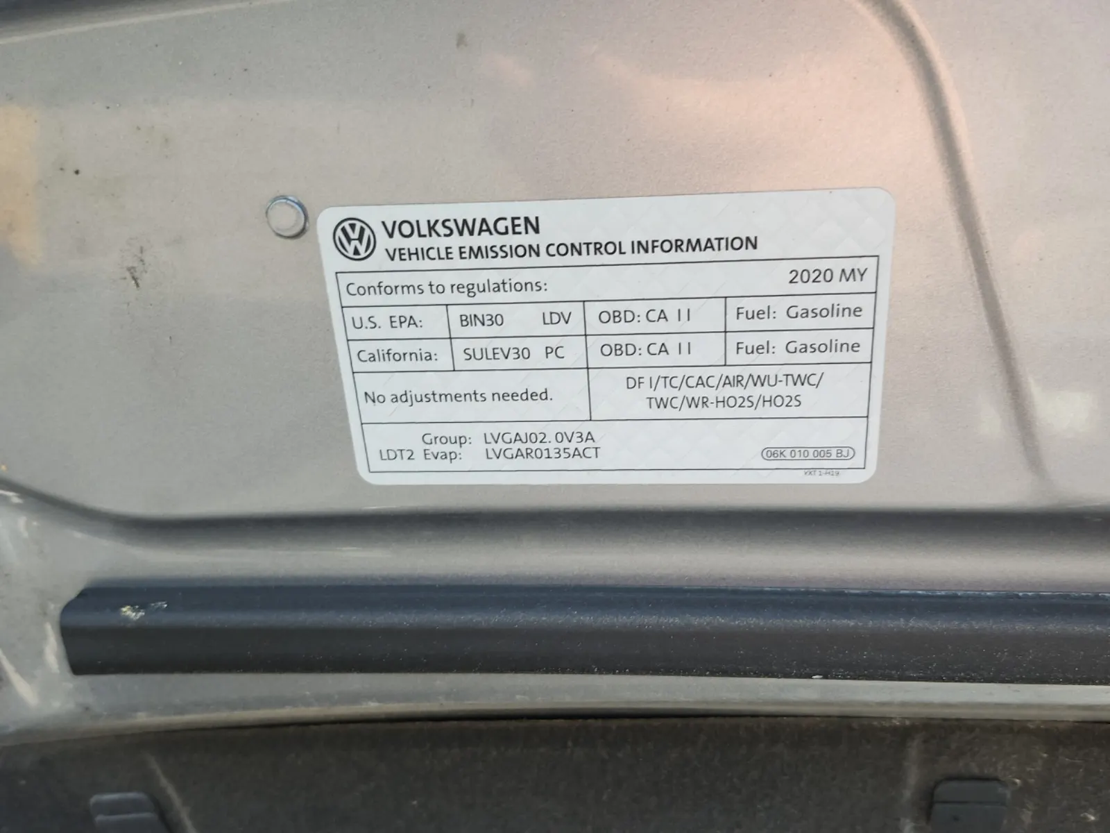 Emission Sticker Photo