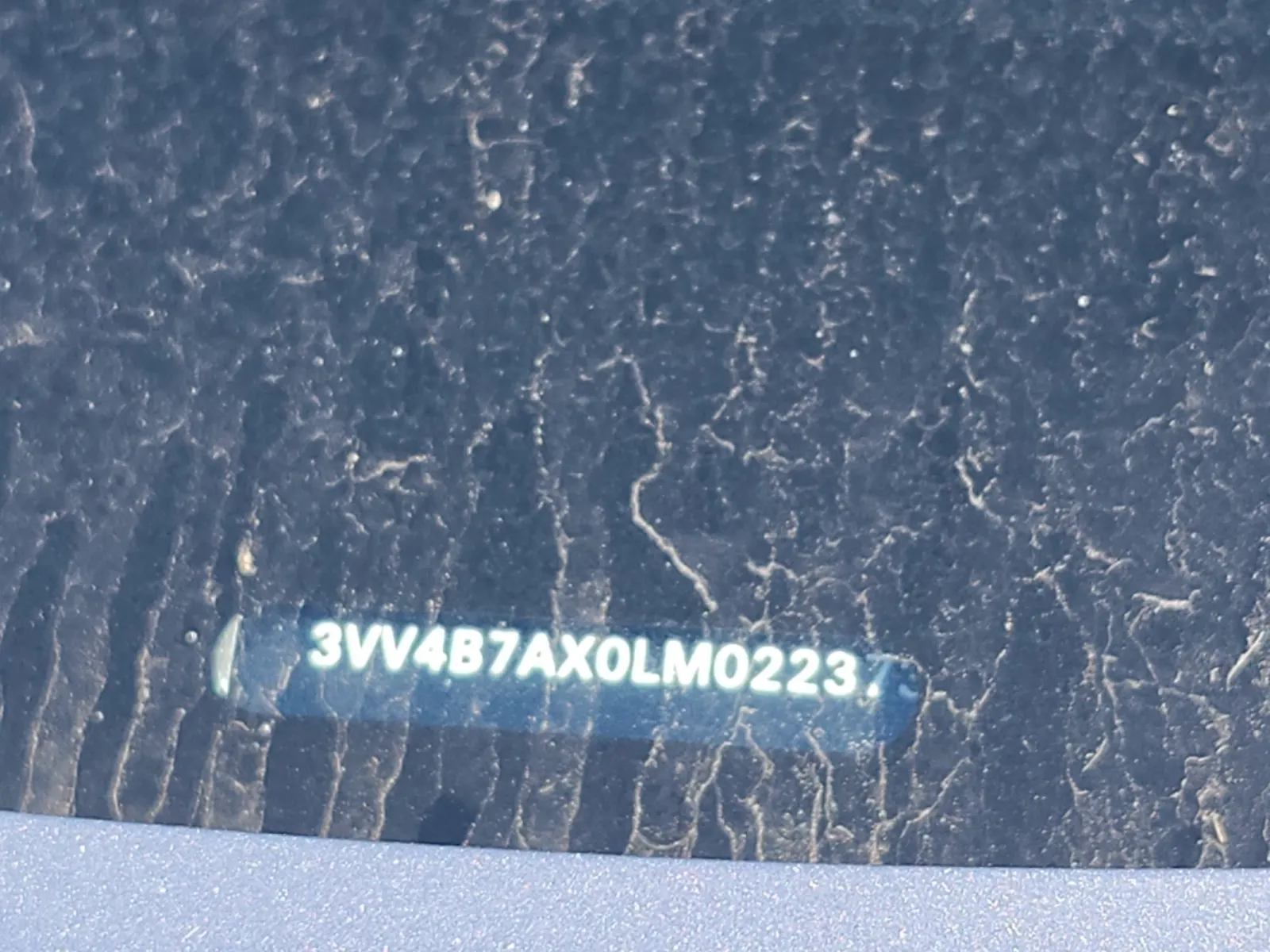 Dash VIN Plate Photo
