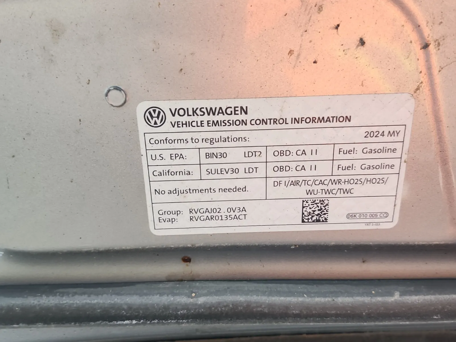 Emission Sticker Photo