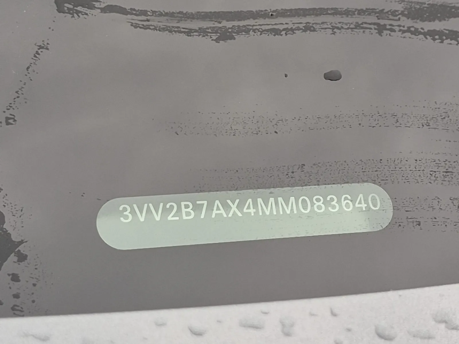 Dash VIN Plate Photo