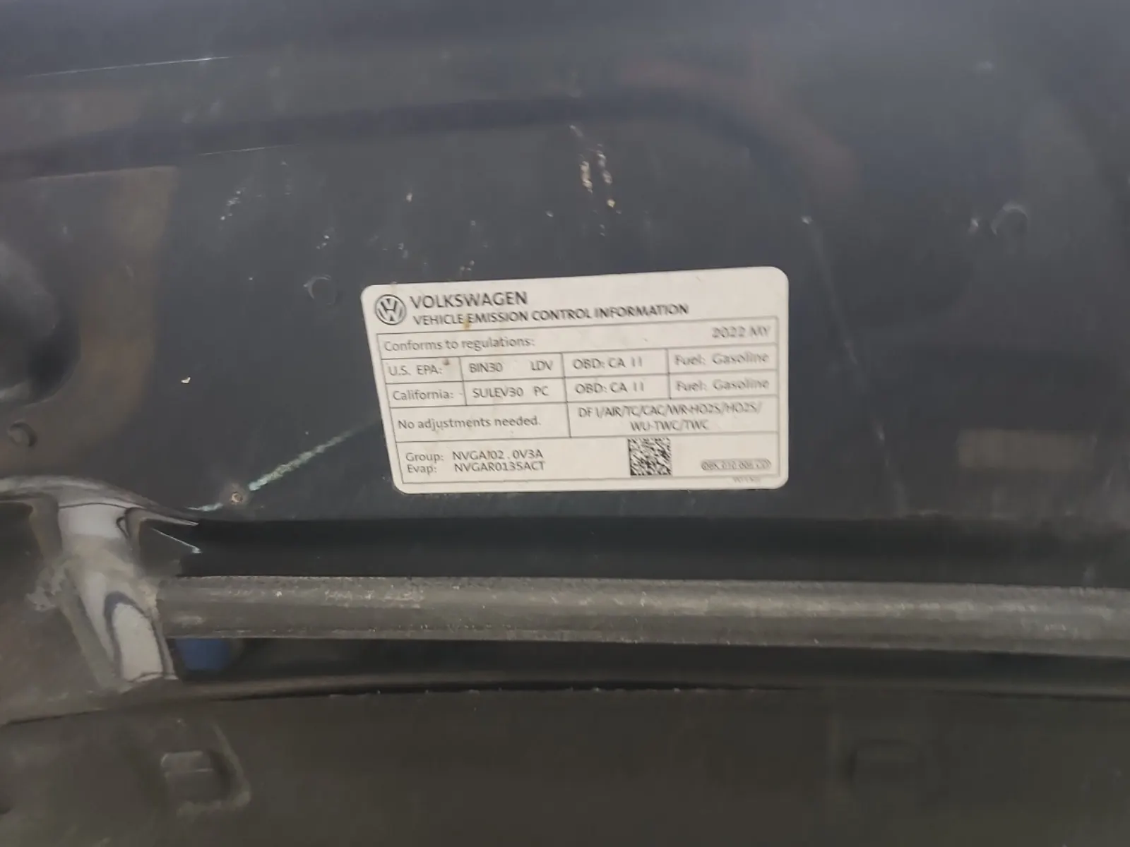 Emission Sticker Photo