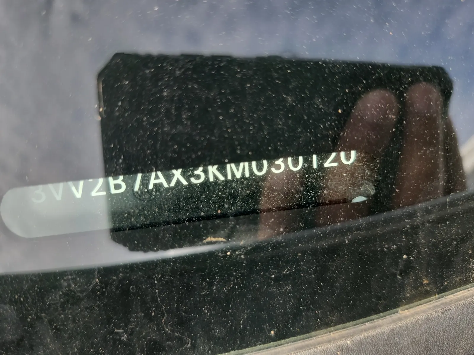 Dash VIN Plate Photo