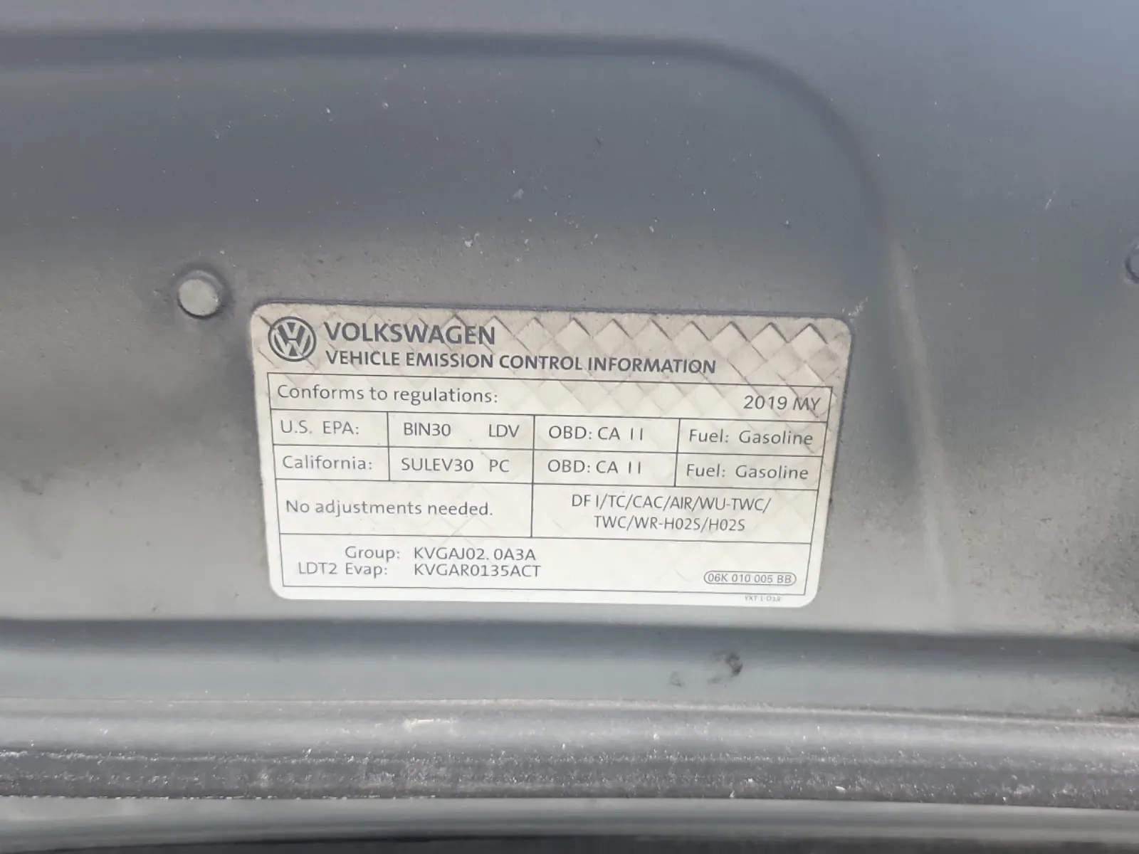 Emission Sticker Photo