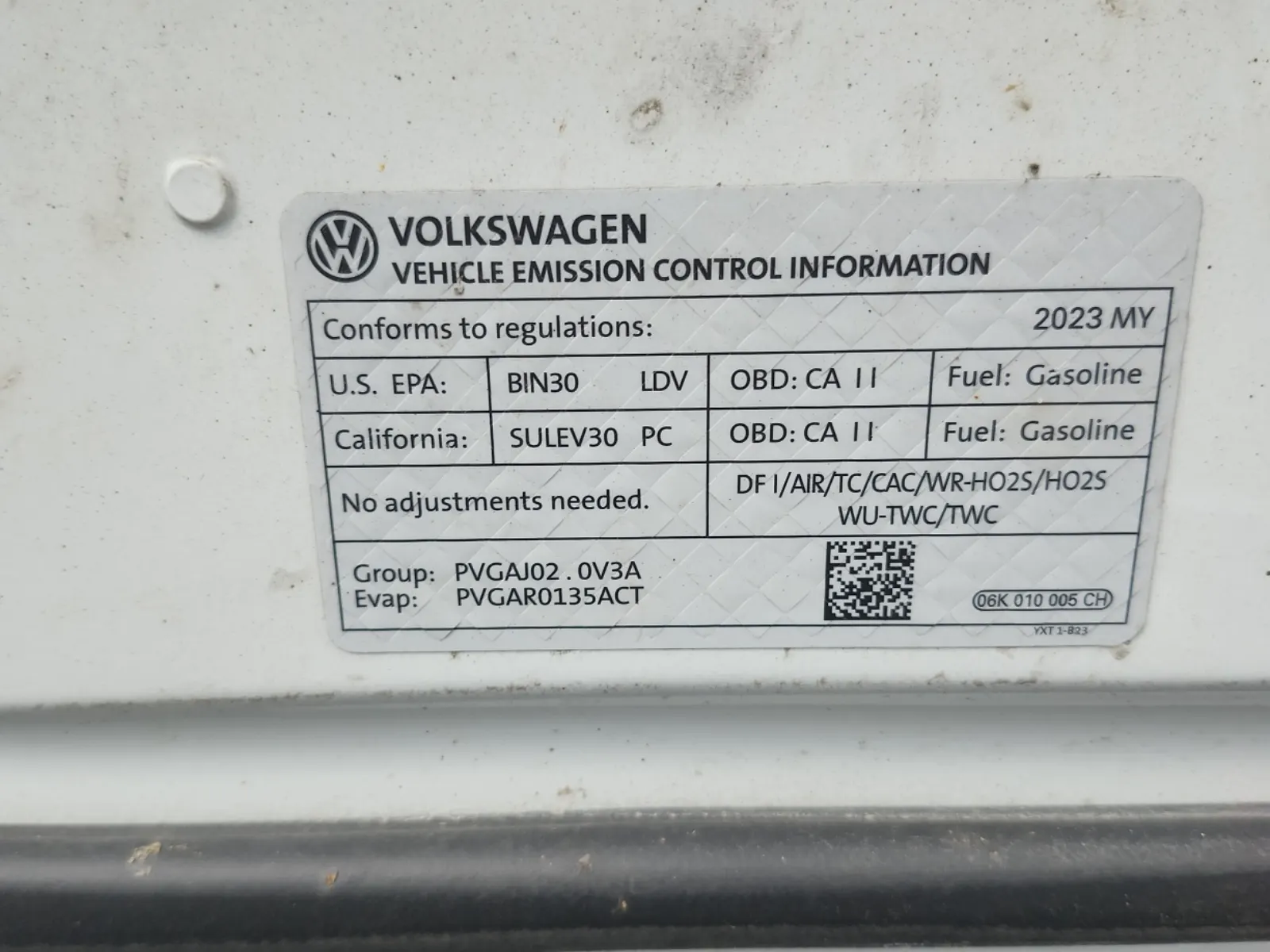 Emission Sticker Photo