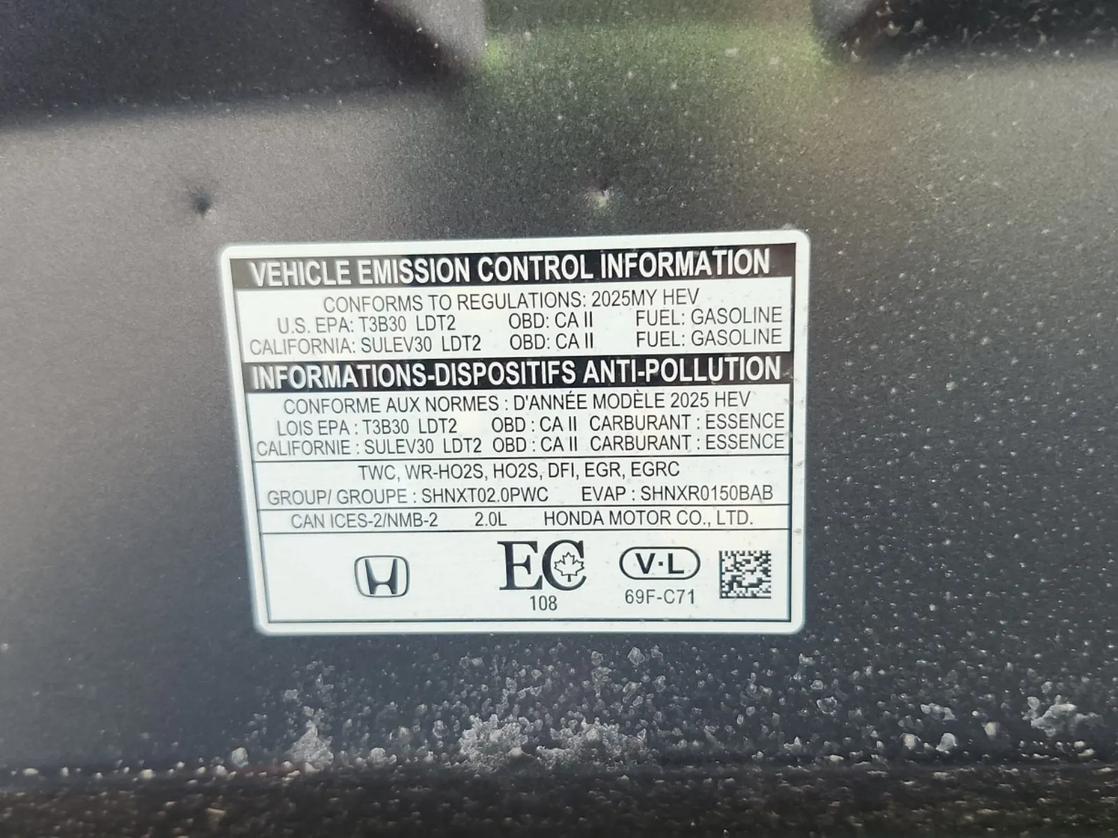 Emission Sticker Photo