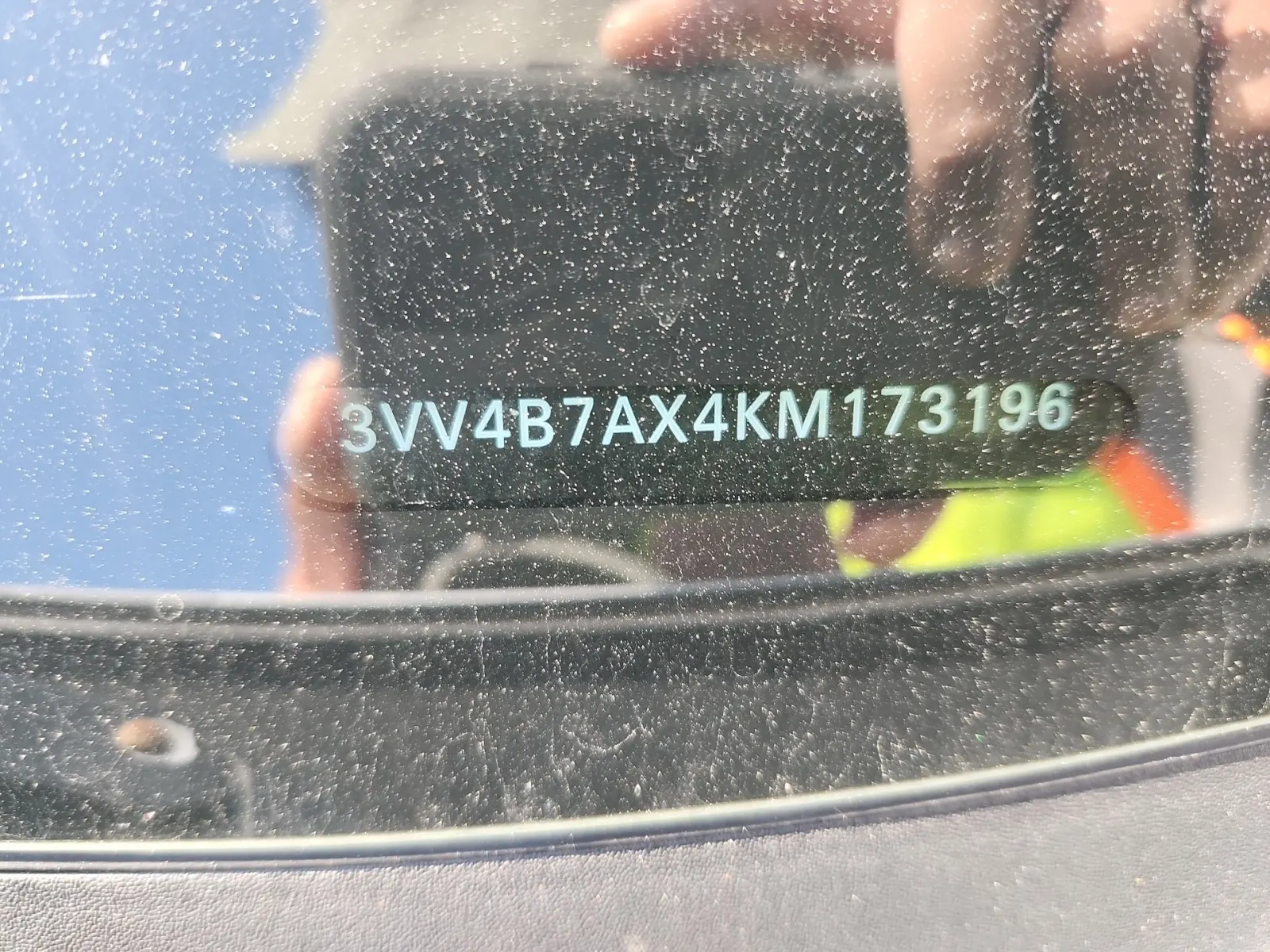 Dash VIN Plate Photo