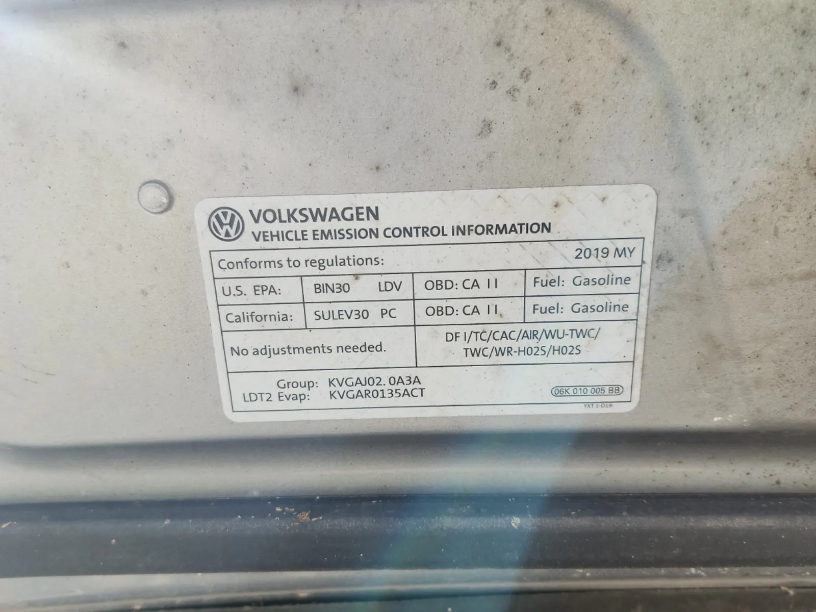 Emission Sticker Photo