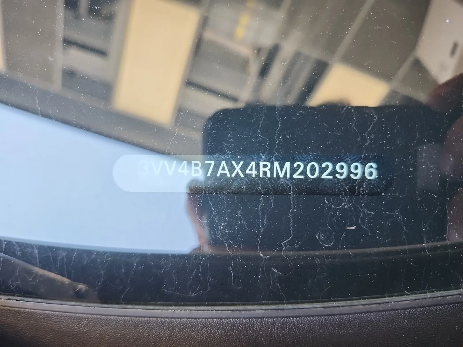 Dash VIN Plate Photo