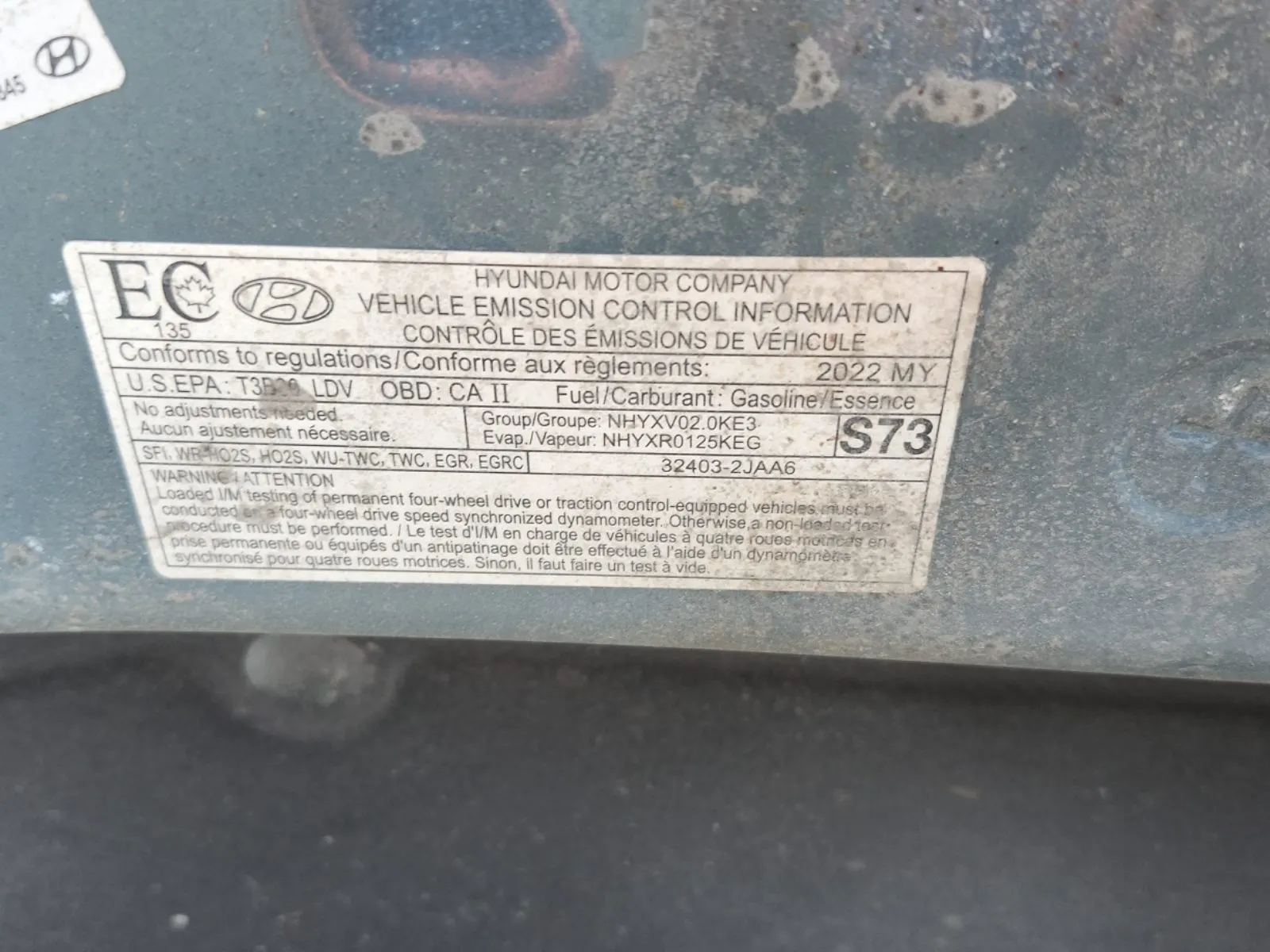 Emission Sticker Photo