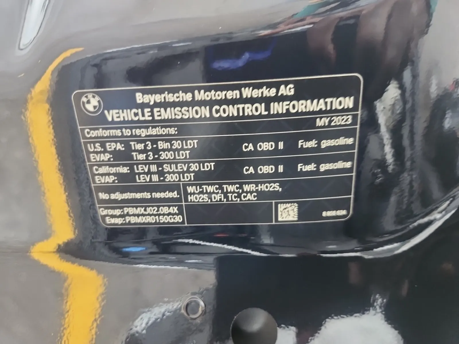Emission Sticker Photo