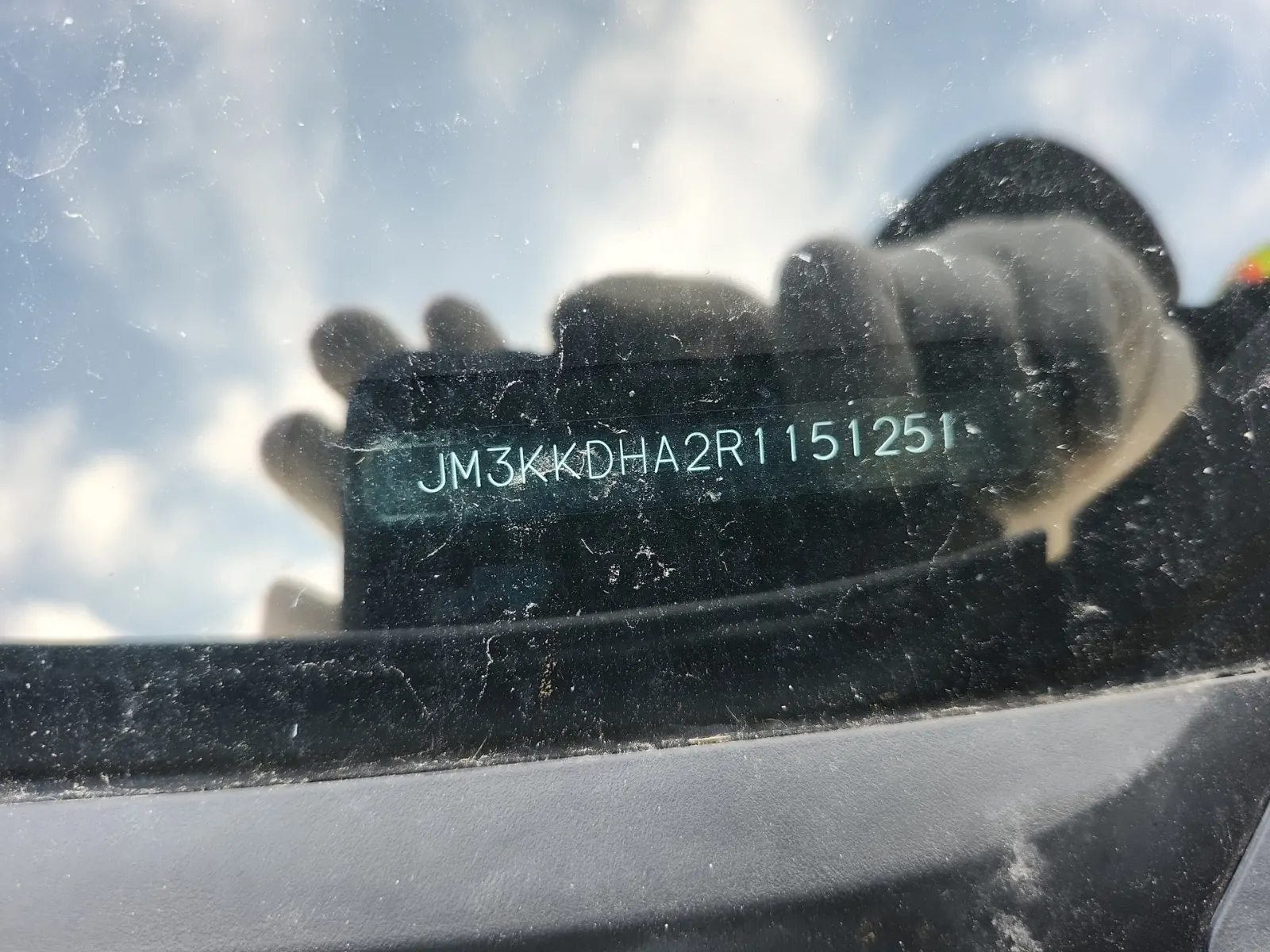 Dash VIN Plate Photo
