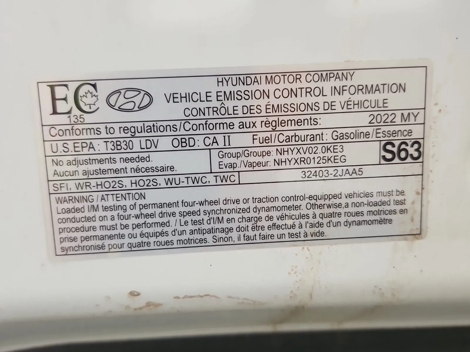 Emission Sticker Photo