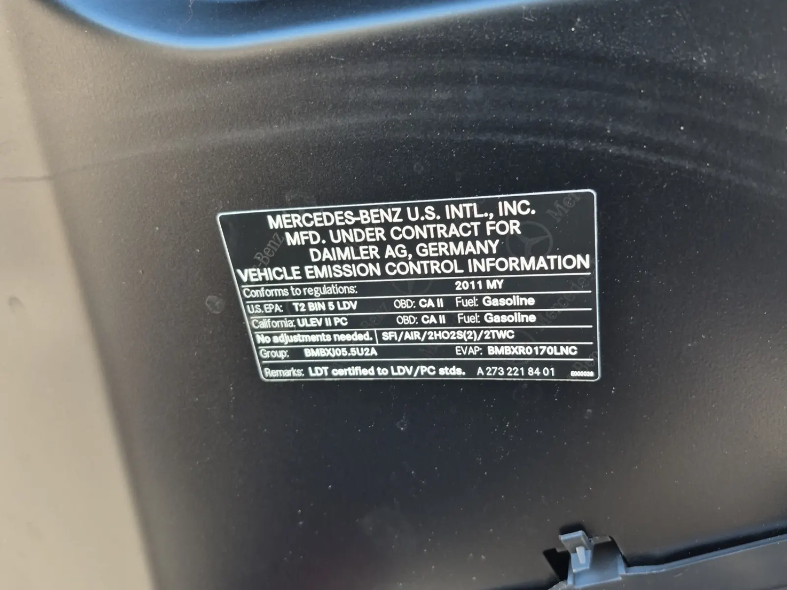 Emission Sticker Photo