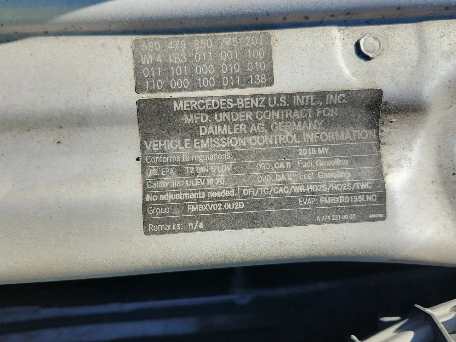 Emission Sticker Photo