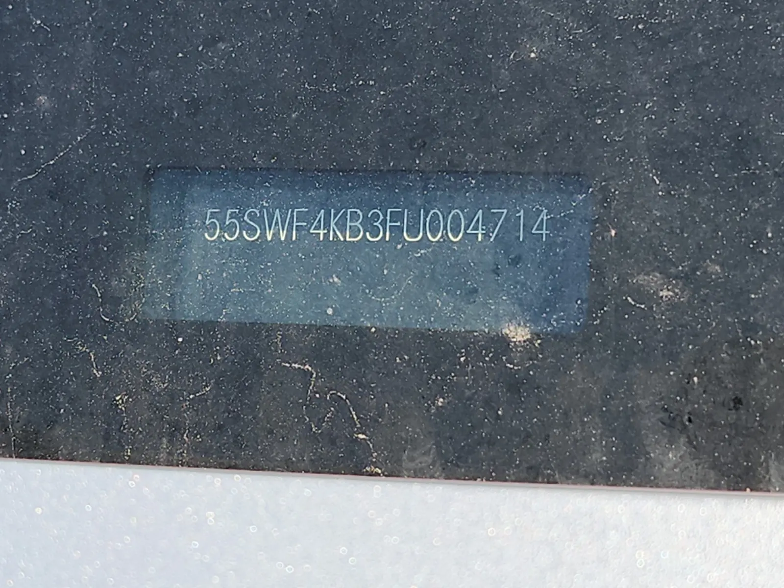 Dash VIN Plate Photo