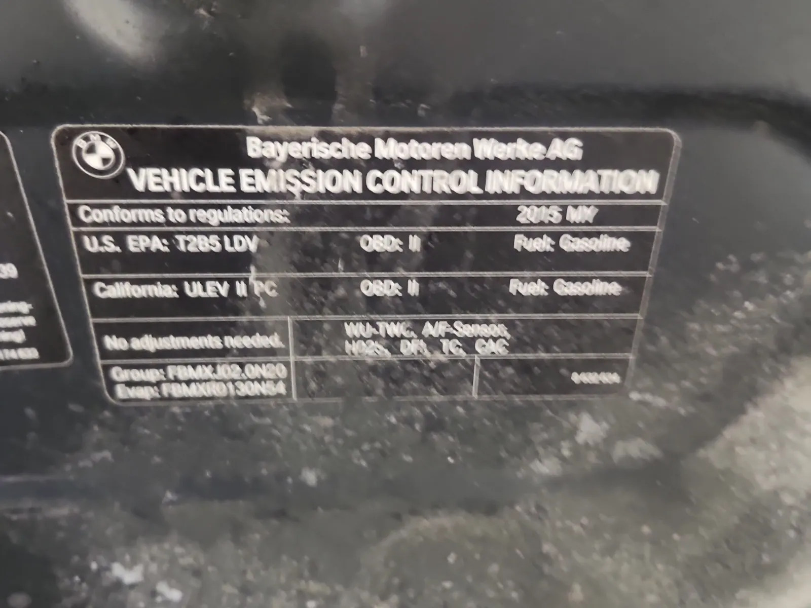 Emission Sticker Photo