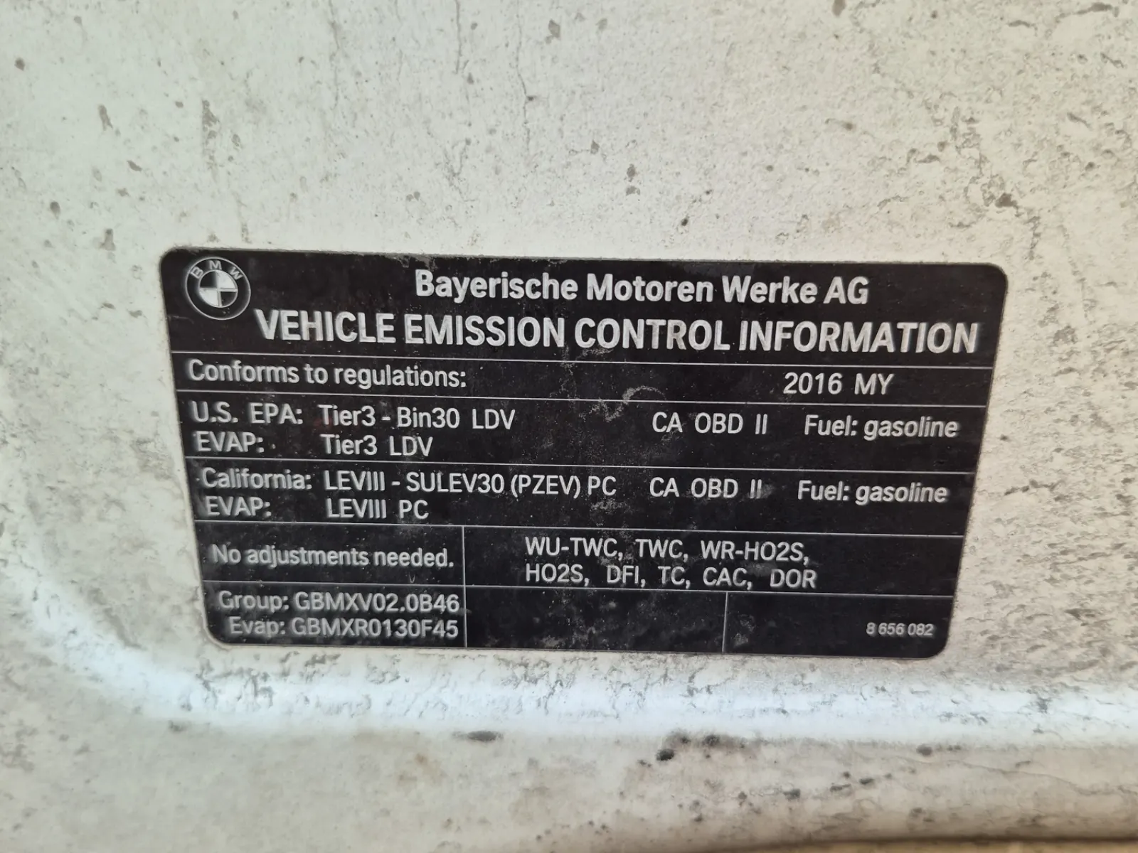 Emission Sticker Photo