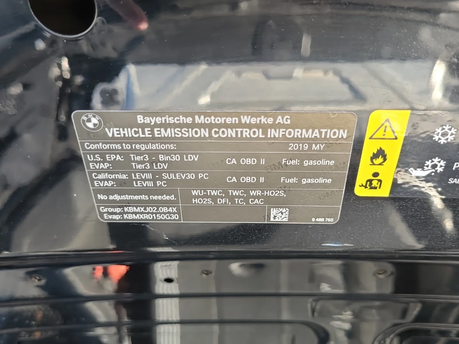 Emission Sticker Photo