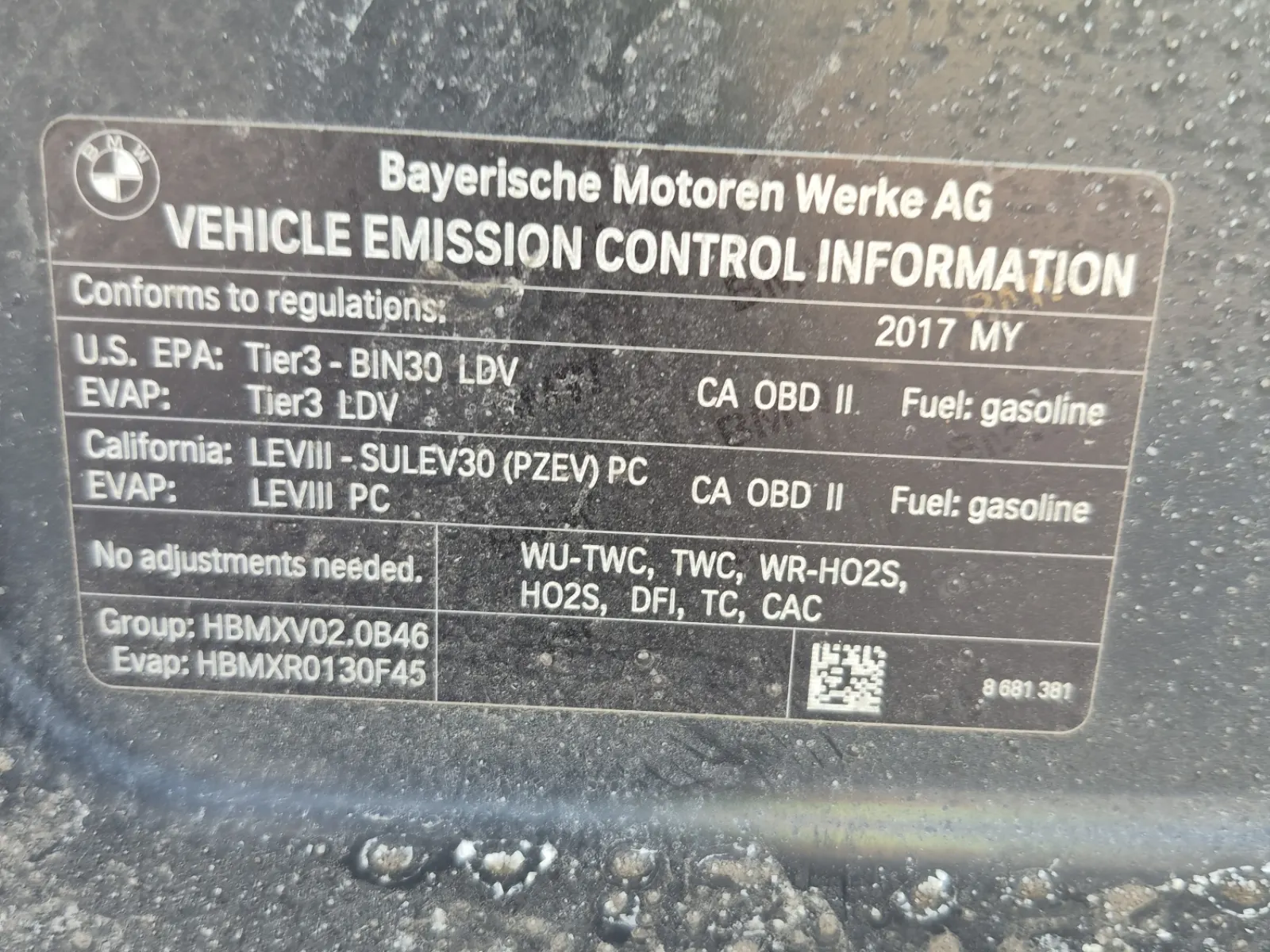 Emission Sticker Photo