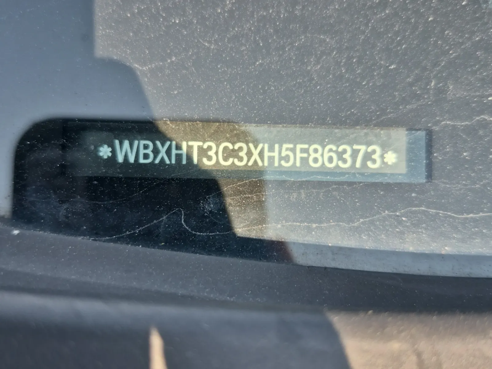 Dash VIN Plate Photo