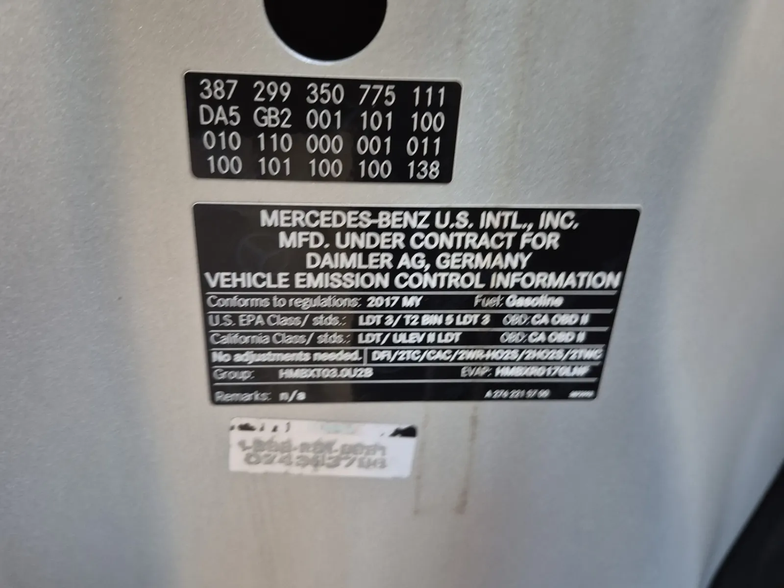 Emission Sticker Photo