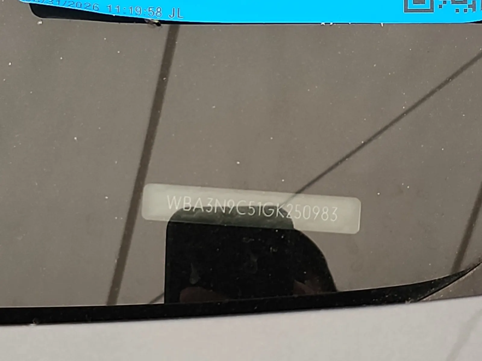 Dash VIN Plate Photo